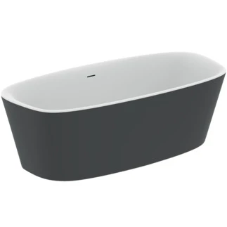 Ideal Standard Dea baignoire autoportante acrylique 1900 x 900 x 610 mm - noir mat - avec vidange du bain - pieds pré-assemblés