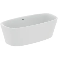 Ideal Standard Dea baignoire autoportante acrylique 1900 x 900 x 610 mm - blanc mat - avec vidange du bain - pieds pré-assemblés