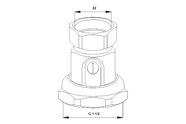 RACCORD GRUNDFOS "UNION VALVE SET 1 1/2""-22"