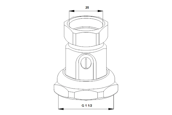 RACCORD GRUNDFOS "UNION VALVE SET 1 1/2""- 28"