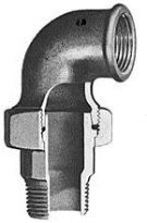 Atusa Noir 098 raccord union coude joint conique MF 3/8 x 3/8
