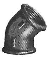 Atusa Noir 120 coude 45° FF 3/8 x 3/8
