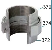 Atusa Galva 330 3-delige rechte koppeling vlak dichtend FF 1/2 x 1/2