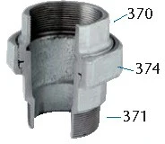 Atusa Galva 331 raccord union droit joint plat MF 1/2 x 1/2