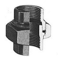 Atusa Noir 340 raccord union droit joint conique FF 3/8 x 3/8
