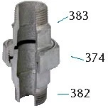 Atusa Galva 344 raccord union droit joint conique MM 3/4 x 3/4