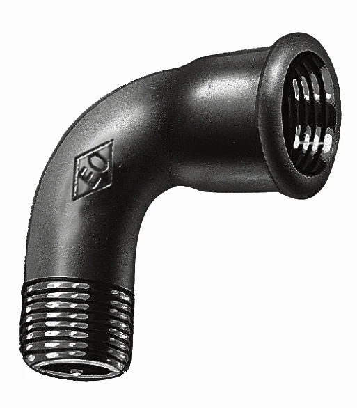 Atusa Zwart 001 bocht 90° MF 3/8 x 3/8
