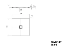 Kaldewei Conoflat receveur de douche acier émaillé 900 x 900 mm - blanc - low support