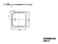Kaldewei Cayonoplan receveur de douche acier émaillé 800 x 800 mm - blanc mat - secure plus - low support