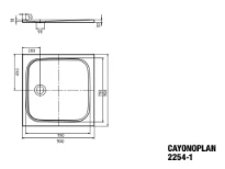 Kaldewei Cayonoplan receveur de douche acier émaillé 900 x 900 mm - blanc mat