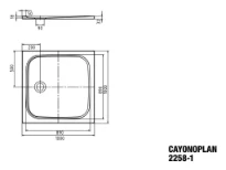 Kaldewei Cayonoplan receveur de douche acier émaillé 1000 x 1000 mm - blanc mat - secure plus