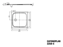 Kaldewei Cayonoplan receveur de douche acier émaillé 1000 x 1000 mm - blanc mat - secure plus - low support