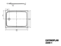 Kaldewei Cayonoplan receveur de douche acier émaillé 1100 x 750 mm - blanc