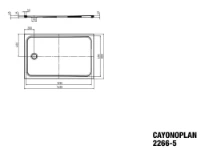 Kaldewei Cayonoplan receveur de douche acier émaillé 1400 x 800 mm - pergamon - effet perlé - low support