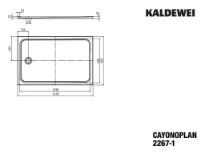 Kaldewei Cayonoplan receveur de douche acier émaillé 1400 x 900 mm - blanc mat