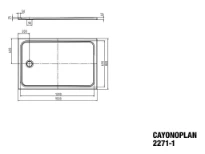 Kaldewei Cayonoplan receveur de douche acier émaillé 1500 x 800 mm - blanc