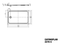 Kaldewei Cayonoplan receveur de douche acier émaillé 1500 x 750 mm - blanc - low support