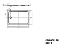 Kaldewei Cayonoplan receveur de douche acier émaillé 1500 x 800 mm - blanc - low support
