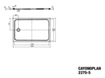 Kaldewei Cayonoplan receveur de douche acier émaillé 1600 x 750 mm - blanc - low support