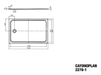 Kaldewei Cayonoplan receveur de douche acier émaillé 1600 x 800 mm - blanc mat