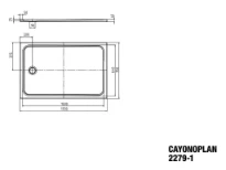 Kaldewei Cayonoplan receveur de douche acier émaillé 1700 x 750 mm - blanc