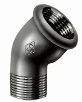 Atusa Noir 121 coude 45° MF 1/2 x 1/2