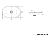 Kaldewei Centro lavabo sous plan 610 x 380 mm - bahamabeige - sans trou de robinet - sans trop-plein - effet perlé