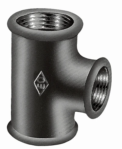 Atusa Zwart 130 verloop T-stuk FFF 1/2 x 3/4 x 1/2
