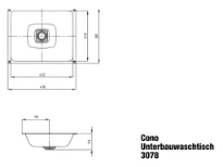 Kaldewei Cono lavabo sous plan 470 x 381 mm - bahamabeige - sans trou de robinet - sans trop-plein - effet perlé