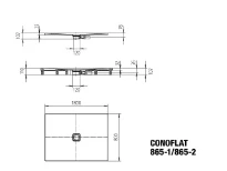 Kaldewei Conoflat receveur de douche acier émaillé 1800 x 800 mm - blanc mat - effet perlé