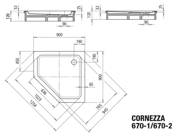 Kaldewei Cornezza receveur de douche acier émaillé 900 x 900 mm - blanc