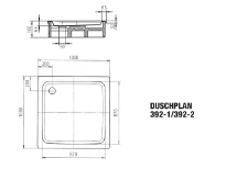 Kaldewei Duschplan receveur de douche acier émaillé 1000 x 1000 mm - blanc