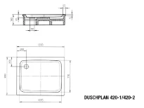 Kaldewei Duschplan receveur de douche acier émaillé 1200 x 900 mm - blanc - support