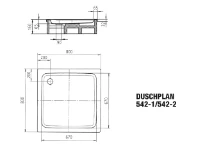 Kaldewei Duschplan receveur de douche acier émaillé 800 x 800 mm - blanc - antidérapant