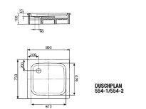 Kaldewei Duschplan receveur de douche acier émaillé 800 x 750 mm - blanc - antidérapant