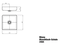 Kaldewei Miena vasque de lavabo 400 x 400 mm - bahamabeige - sans trou de robinet - sans trop-plein - effet perlé