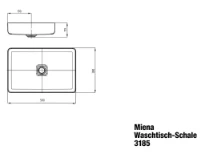 Kaldewei Miena vasque de lavabo 580 x 380 mm - blanc alpine mat - sans trou de robinet - sans trop-plein - effet perlé