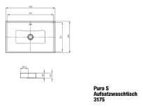 Kaldewei Puro lavabo à poser 600 x 385 x 120 mm - blanc alpine - sans trou de robinet - avec trop-plein - effet perlé