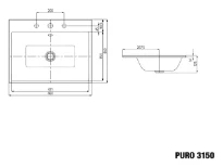 Kaldewei Puro lavabo encastré 460 x 460 mm - blanc alpine - avec trou de robinet - avec trop-plein - effet perlé