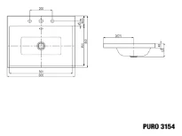Kaldewei Puro lavabo à poser 600 x 460 x 40 mm - blanc alpine - avec trou de robinet - avec trop-plein - effet perlé