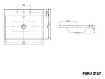 Kaldewei Puro lavabo à poser 600 x 460 x 120 mm - blanc alpine - avec trou de robinet - avec trop-plein - effet perlé