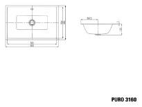 Kaldewei Puro lavabo sous plan 600 x 385 mm - blanc alpine mat - sans trou de robinet - avec trop-plein - effet perlé
