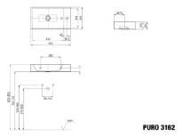 Kaldewei Puro lave-mains 550 x 300 mm - cuvette droite - blanc alpine - sans trou de robinet - sans trop-plein - effet perlé
