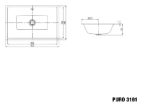 Kaldewei Puro lavabo sous plan 900 x 385 mm - blanc alpine - sans trou de robinet - avec trop-plein - effet perlé
