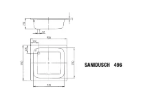 Kaldewei Sandidusch receveur de douche acier émaillé 900 x 900 mm - blanc - effet perlé