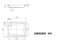 Kaldewei Sandidusch receveur de douche acier émaillé 1200 x 800 mm - blanc - antidérapant