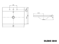 Kaldewei Silenio lavabo à poser 600 x 460 x 40 mm - blanc alpine - avec trou de robinet - avec trop-plein - effet perlé