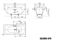 Kaldewei Silenio baignoire acier émaillé 1900 x 900 x 435 mm - Cool Grey - sans pieds