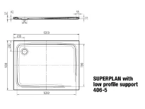 Kaldewei Superplan receveur de douche acier émaillé 1200 x 900 mm - blanc - antidérapant - low support