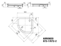 Kaldewei Arrondo receveur de douche acier émaillé 1000 x 1000 mm - bahamabeige - support